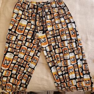 Simpsons Duff Beer Pajama Bottoms – Size Small